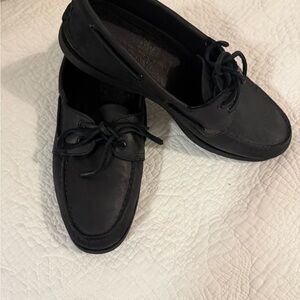 Classic Black Men's Boat Shoes